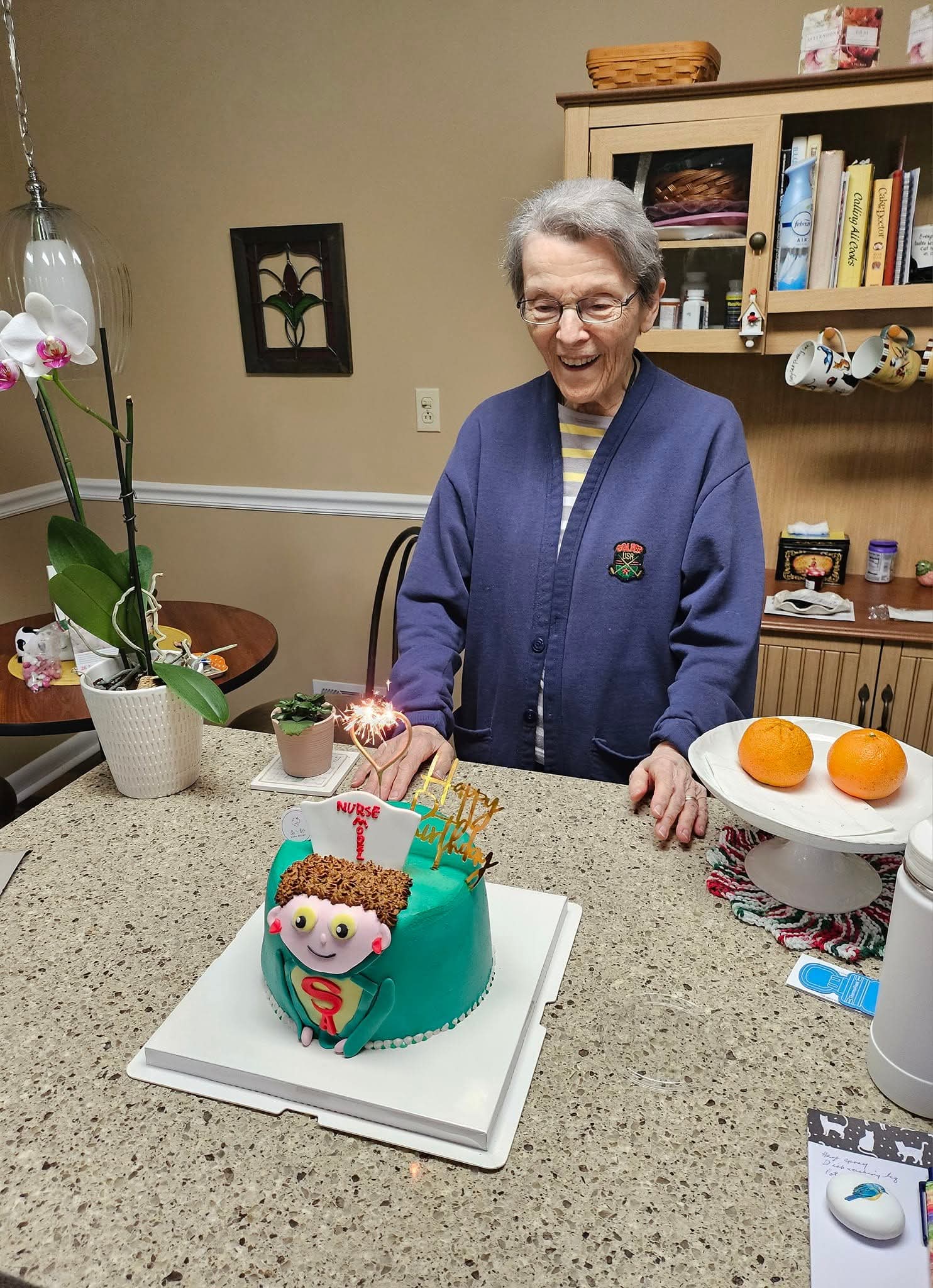 A portrait honoring a lifelong nurse and caregiver