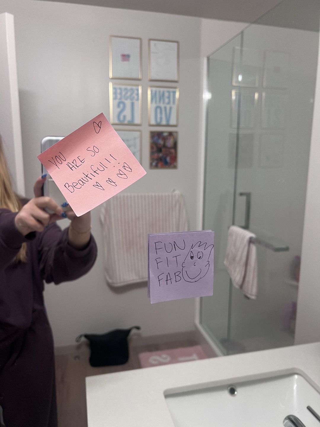 College roommates supporting and encouraging one another
